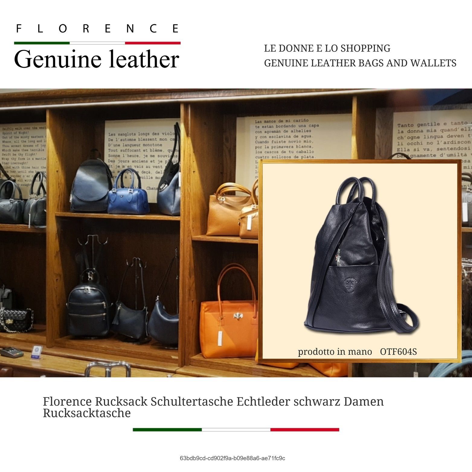 FLORENCE Cityrucksack Florence echtes Leder Damentasche günstig online kaufen