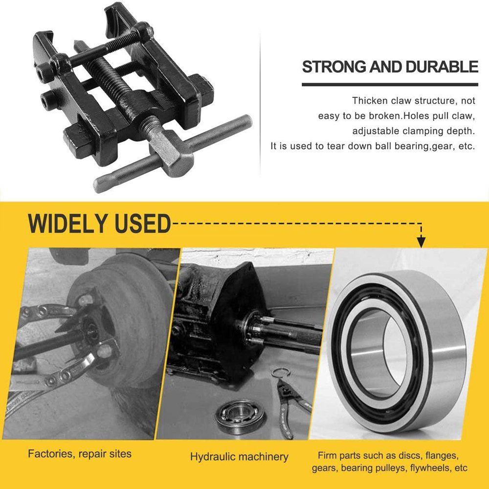 XIIW Werkzeugset Zwei Parallelabzieher 4Stück Werkzeug, Abzieher Lagerabzieher 2''/3''/4''/6'',35-90mm,Schwarz,Kohlenstoffstahl