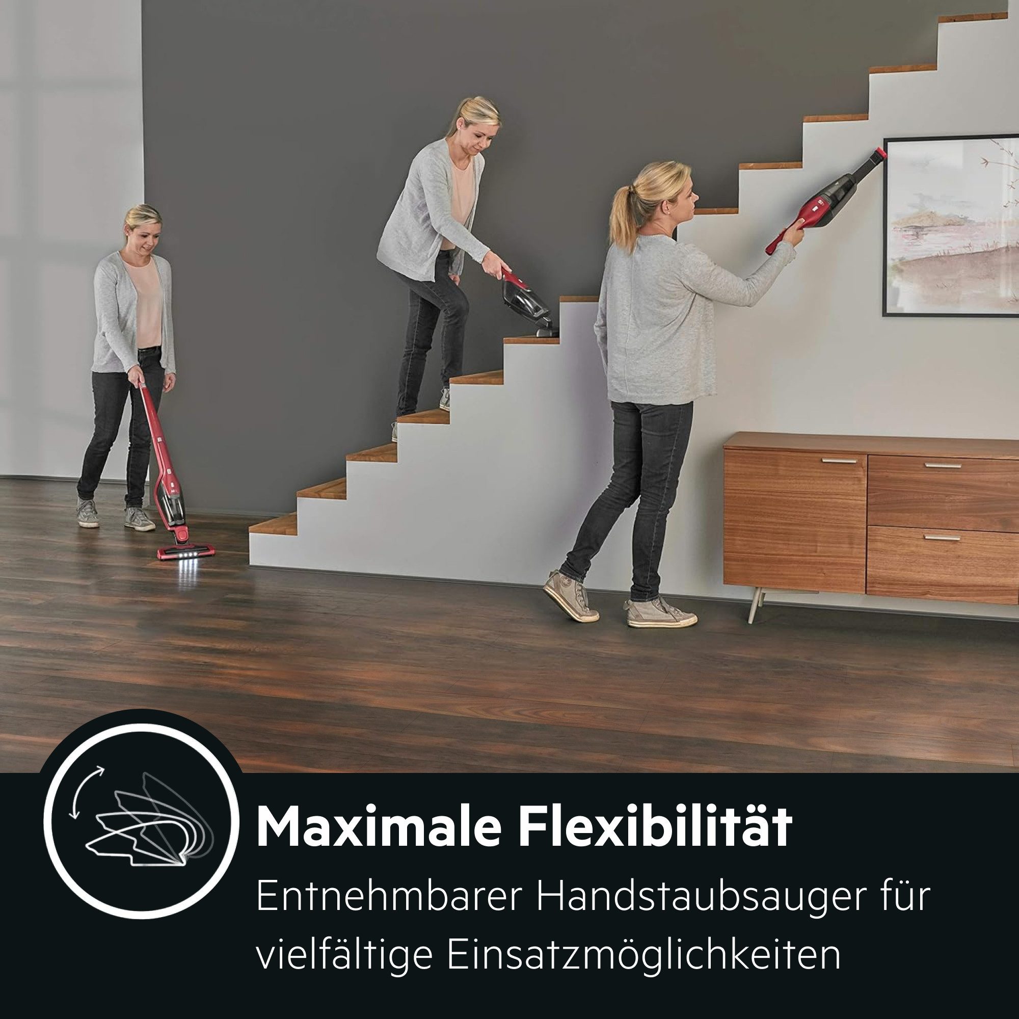AEG Akku-Hand-und Stielstaubsauger CX7 ANIMAL AKKU-STAUBSAUGER (CX7-2-45AN), beutellos, 2in1-Funktion, ideal zur Tierhaarentfernung, bis zu 45 Min. Laufzeit