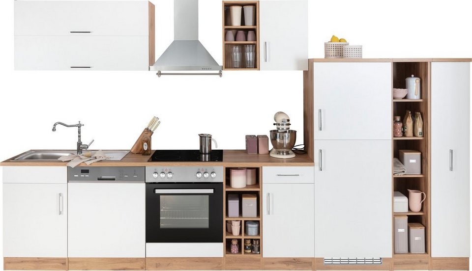 HELD MÖBEL Küchenzeile Colmar, mit E-Geräten, Breite 360 cm, Wahlweise mit  Aufbauservice