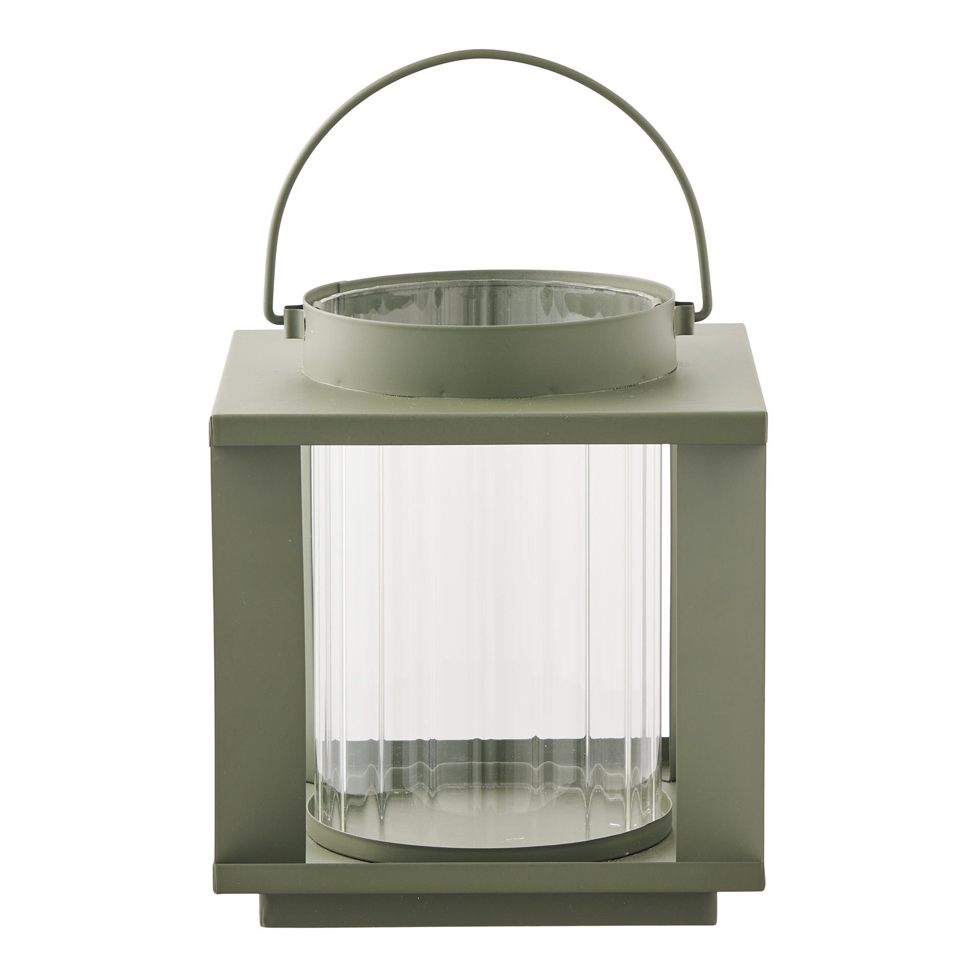 tinkaro LED Laterne Lohals Lanterne 18 x 18 x 20,5 cm Grün, Dekorative Windlicht-Laterne für Tische und Regale im Wohnbereich