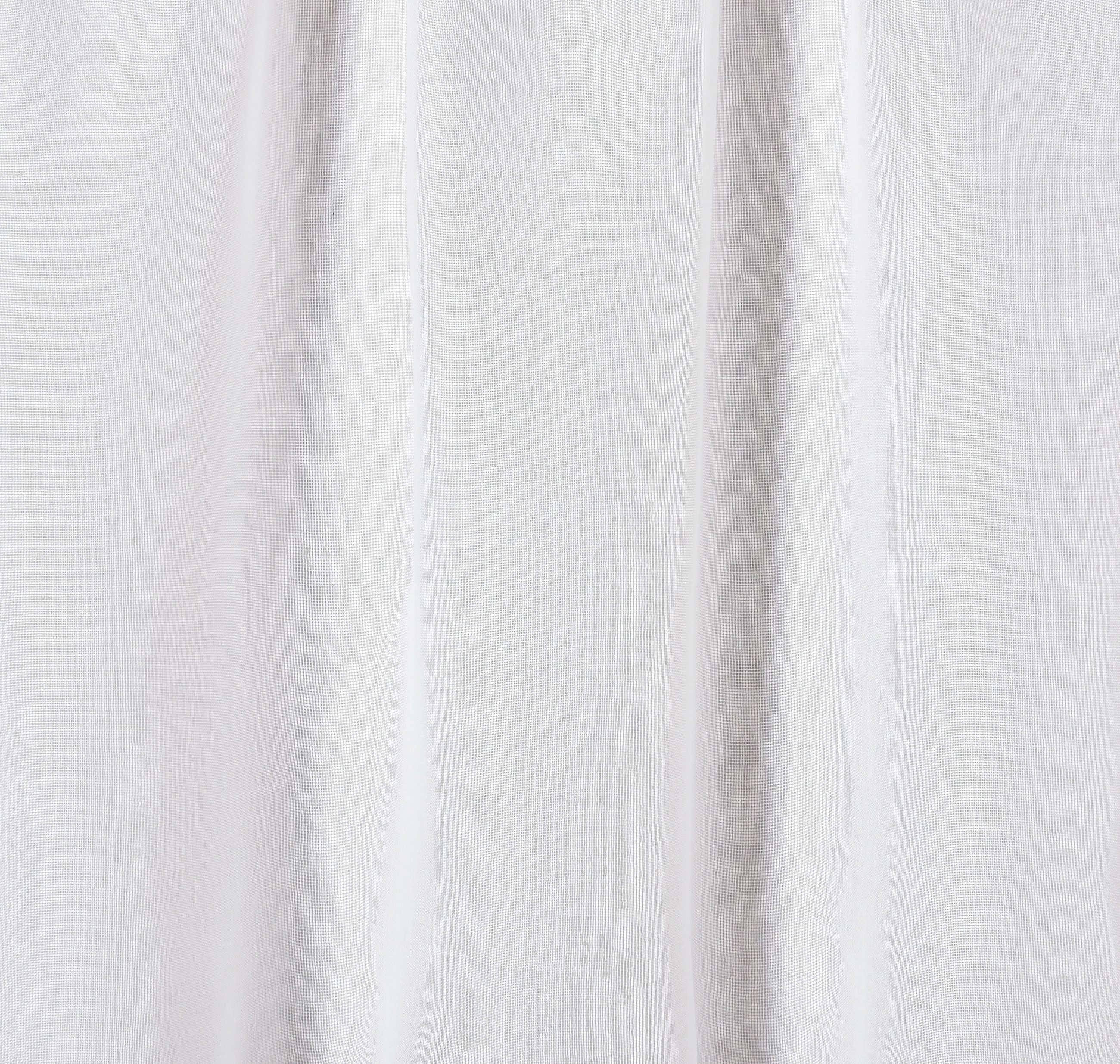 ELBERSDRUCKE Scheibengardine Bistrogardine Uni Spume weiß halbtransparent 4 günstig online kaufen