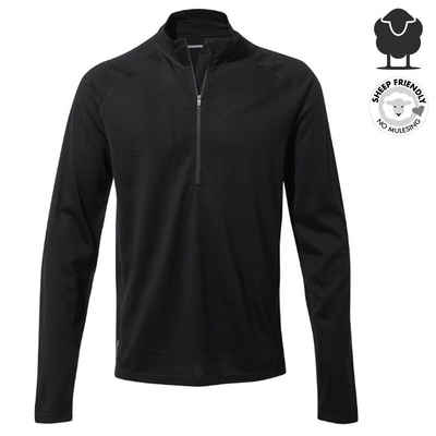 Craghoppers Langarmshirt Craghoppers - Мужчинам Merino Langarm Shirt mit RV Kragen Expert Merino