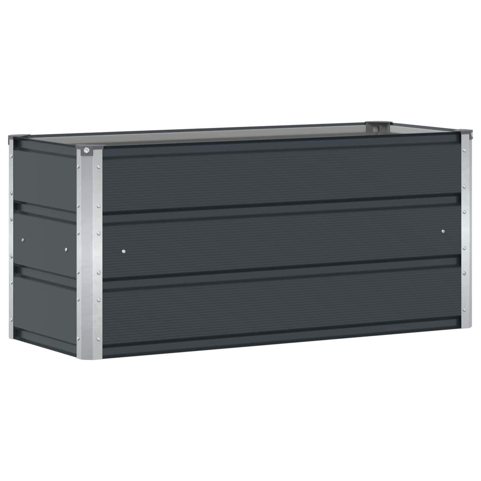 vidaXL Blumentopf Pflanzkübel Anthrazit 100 x 40 x 45 cm Stahl (1 St)