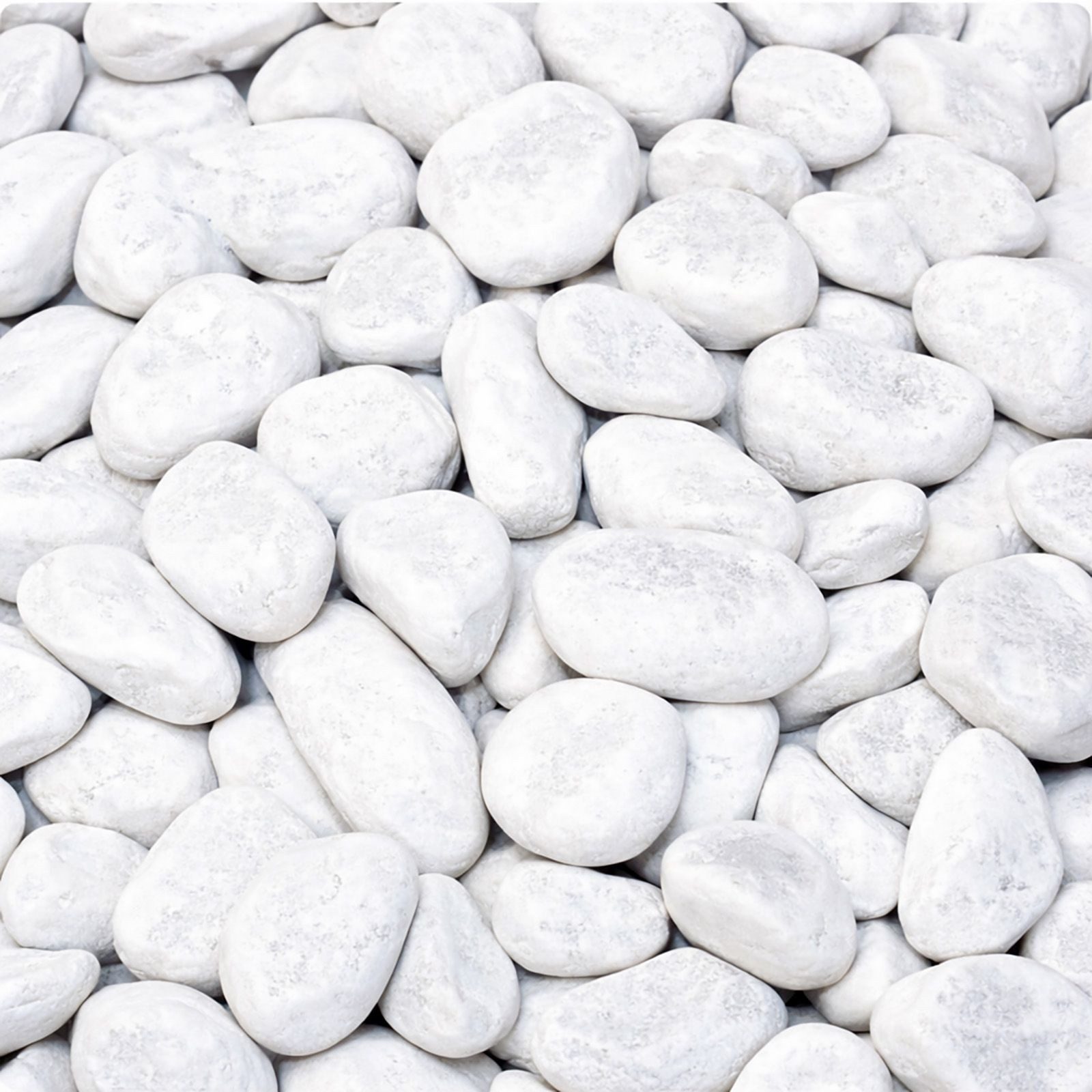 BURI Zierkies Marmorkies 15-25mm Carrara Weiß Gartenkies Zierkies Marmor Gartendeko