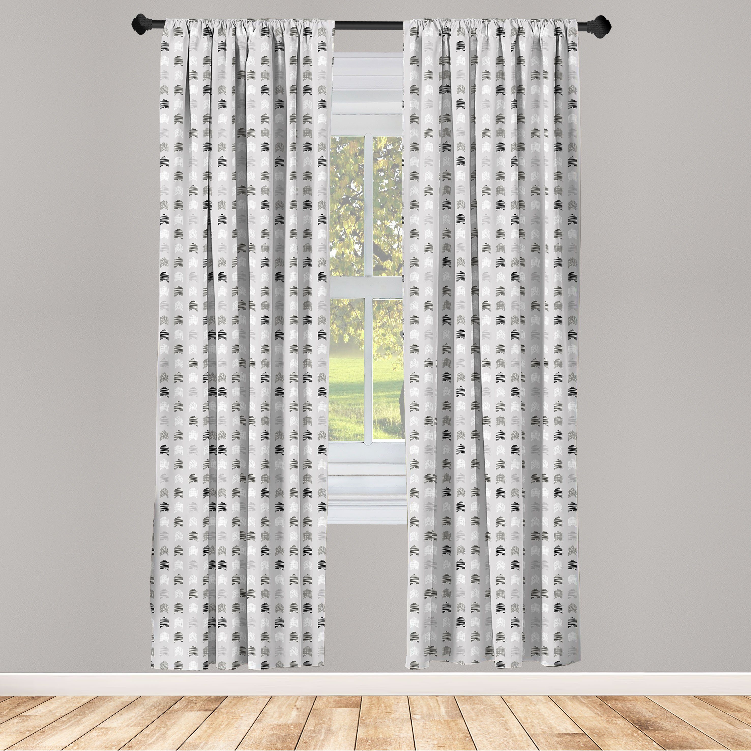 Vorhang Dekor, für Gedämpfte Gardine Schlüpfen Forms Schlafzimmer Microfaser, tonte Abakuhaus, Stammes Wohnzimmer