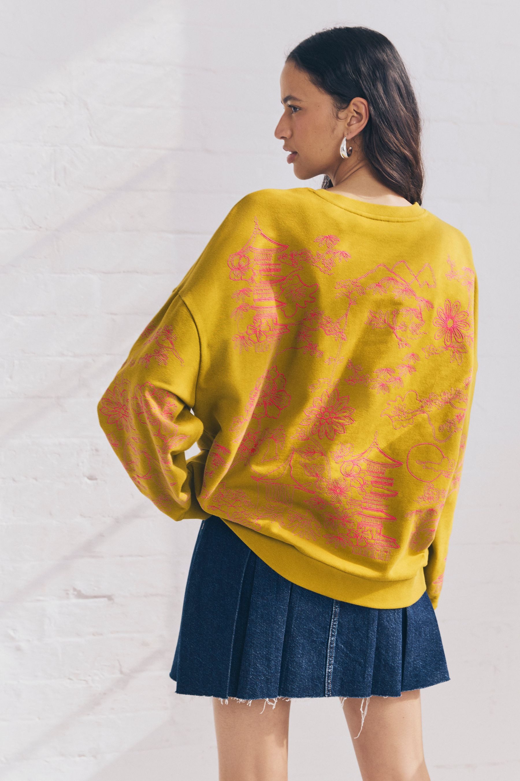 Next Sweater Premium Sweatshirt mit Grafik günstig online kaufen