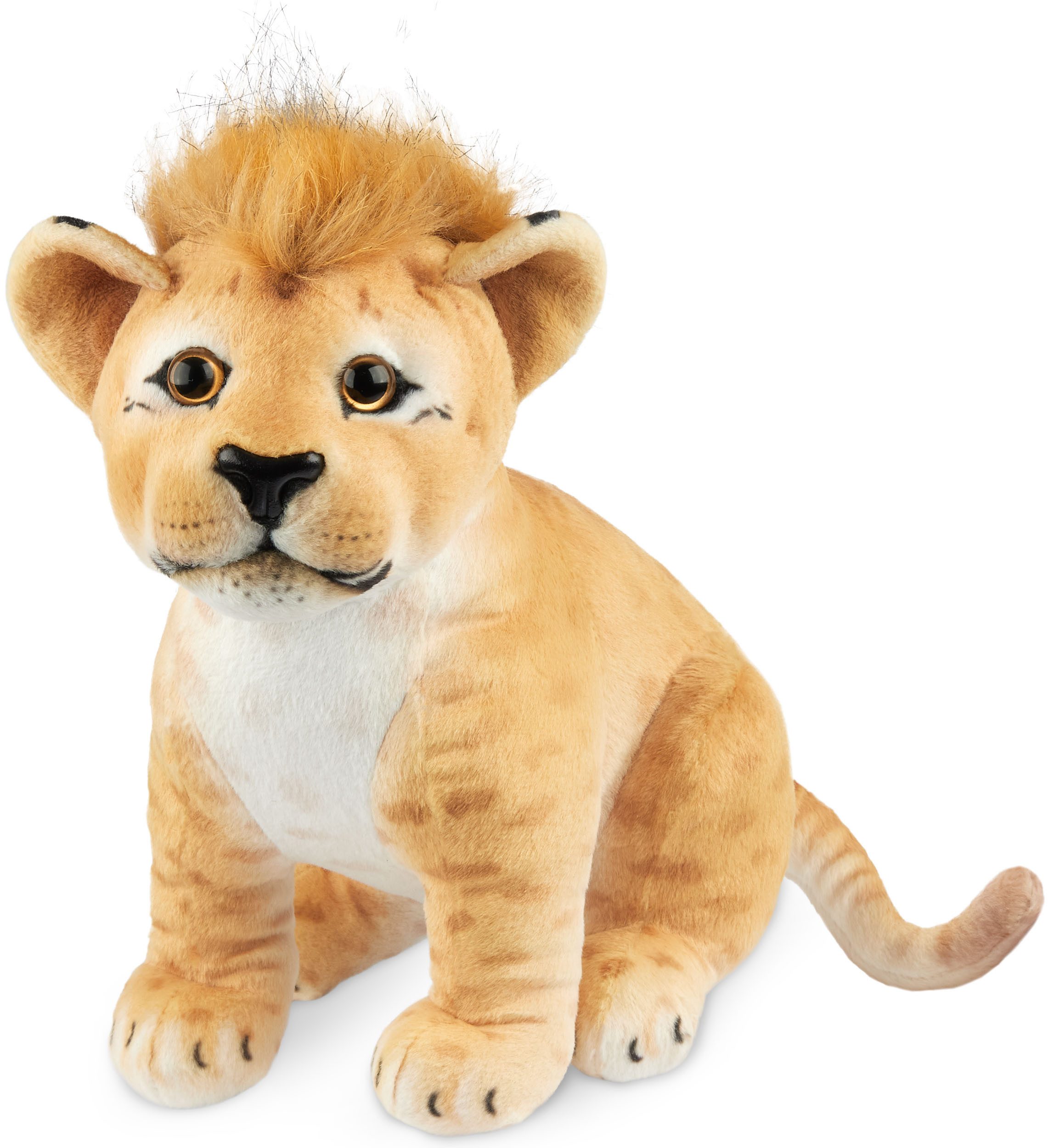 BRUBAKER Kuscheltier Löwe - 30 cm Stofftier - Baby Plüschtier (Raubkatze Sitzend, 1-St), Kinder Plüsch Spielzeug