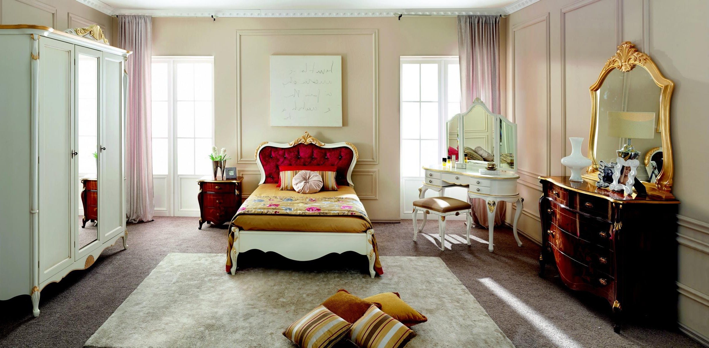 Xlmoebel Holzbett Luxuriöses Barockbett aus Italien mit klassischem Design (1-tlg., Bett-5439), Hergestellt in Europa