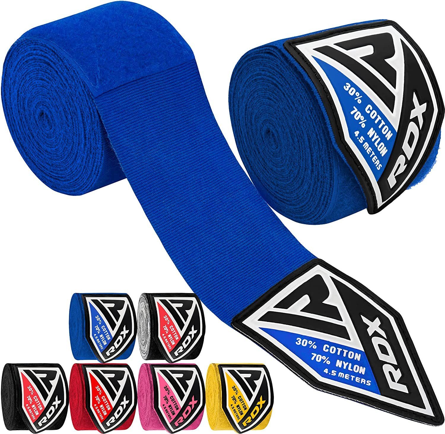 RDX Sports Boxbandagen RDX 4.5m Profi Boxbandagen Boxen MMA Muay Thai, Elastisch Handbandagen