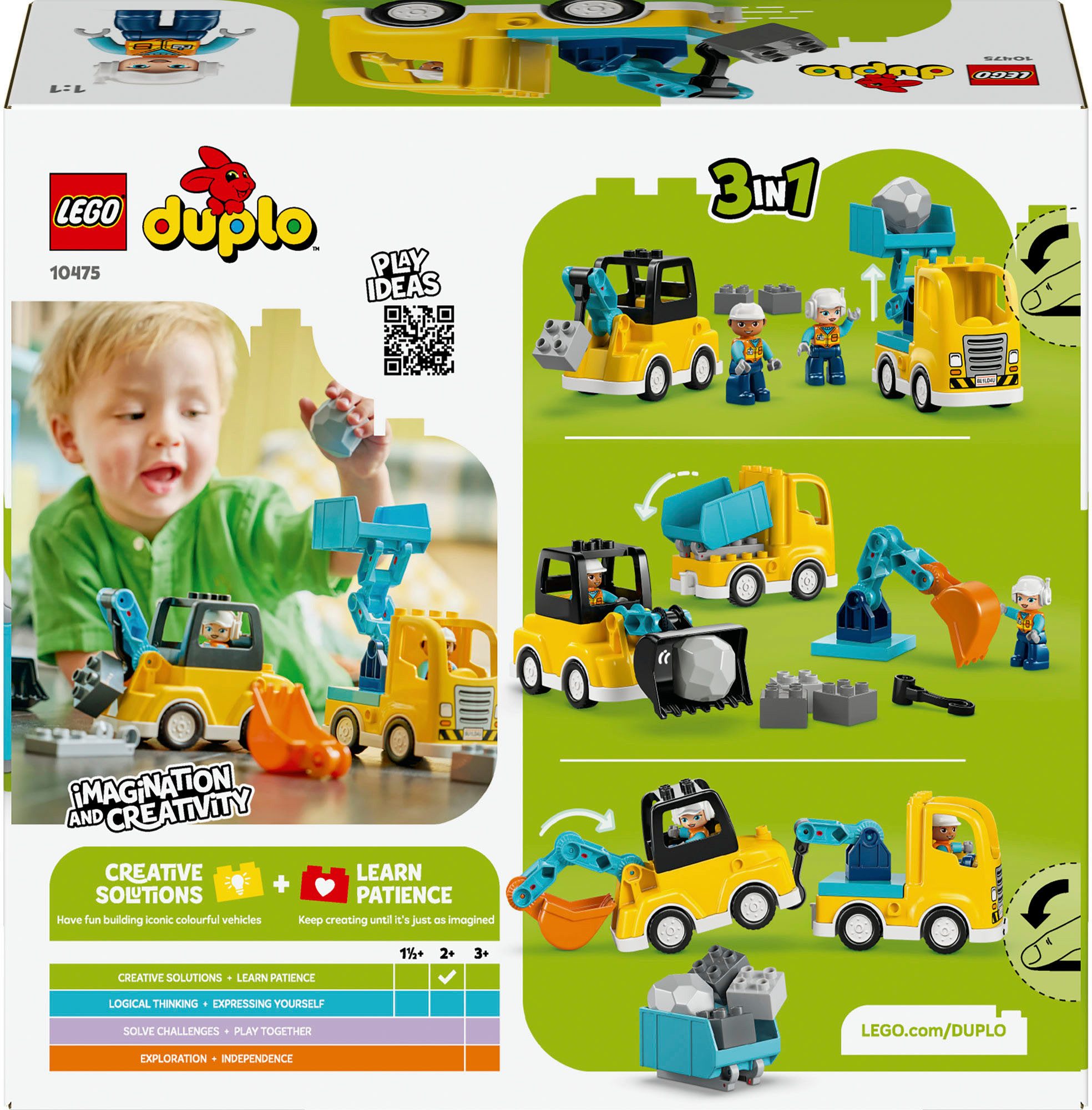 LEGO® Baufahrzeuge – 3-in-1-Set (10475), LEGO DUPLO Town Konstruktionsspiel günstig online kaufen