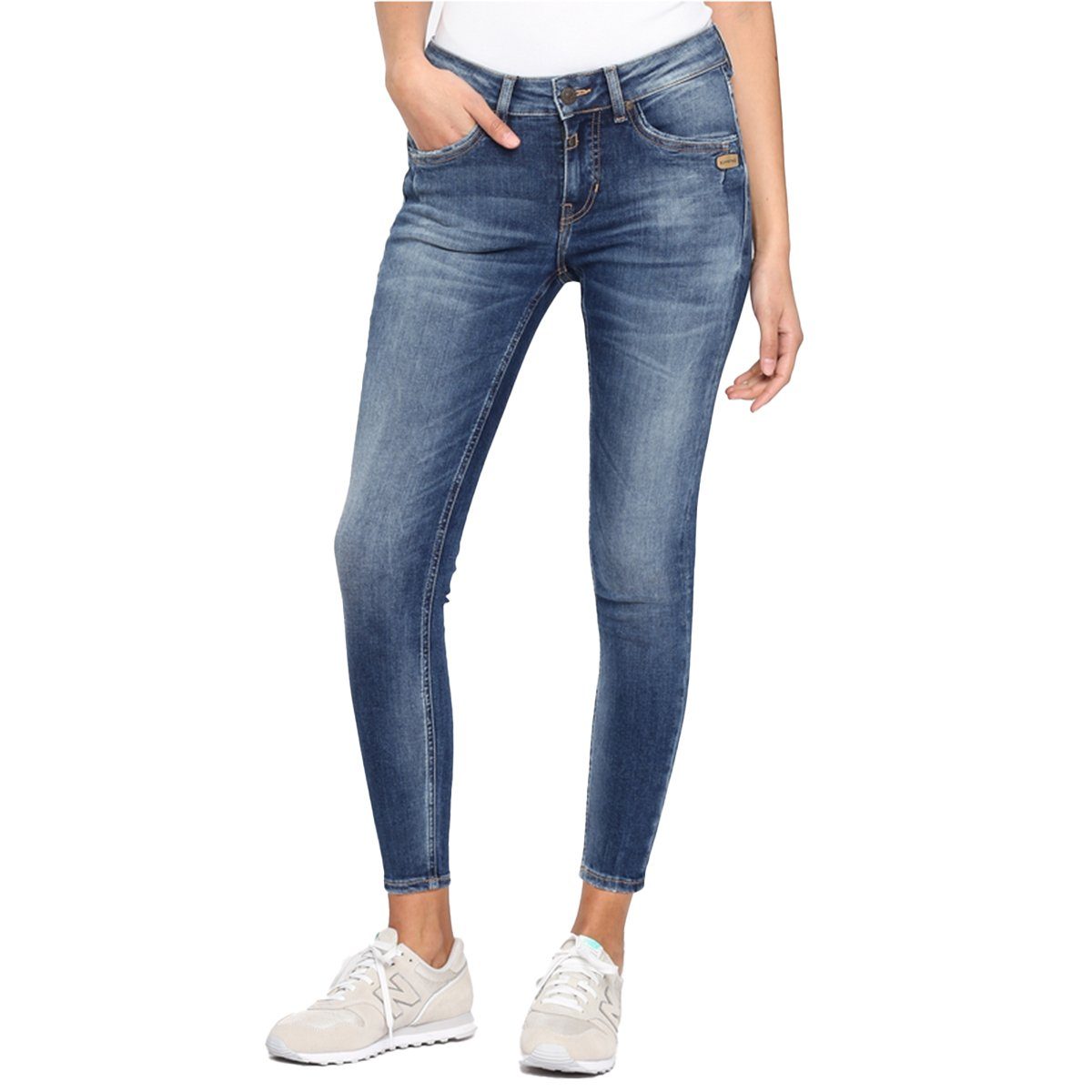 GANG used Layla midblue true Slim-fit-Jeans