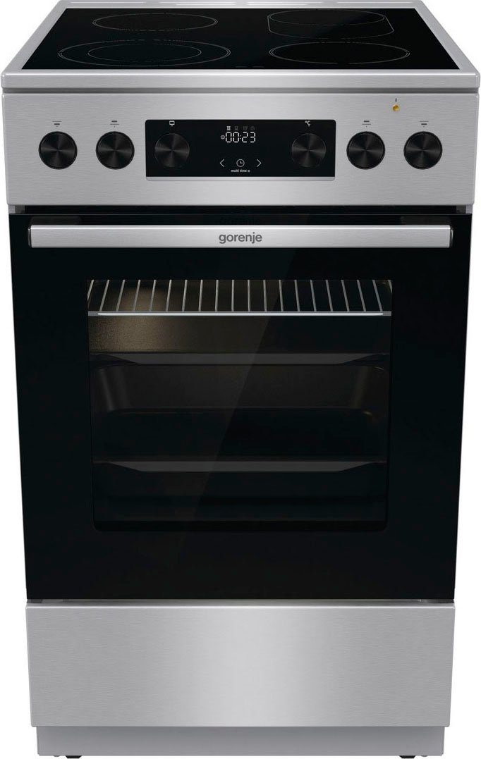 GORENJE Elektro-Standherd GECS5C, mit 2-fach-Teleskopauszug, Aqua Clean, ExtraSteam. Perfekte Backergebnisse auf Knopfdruck
