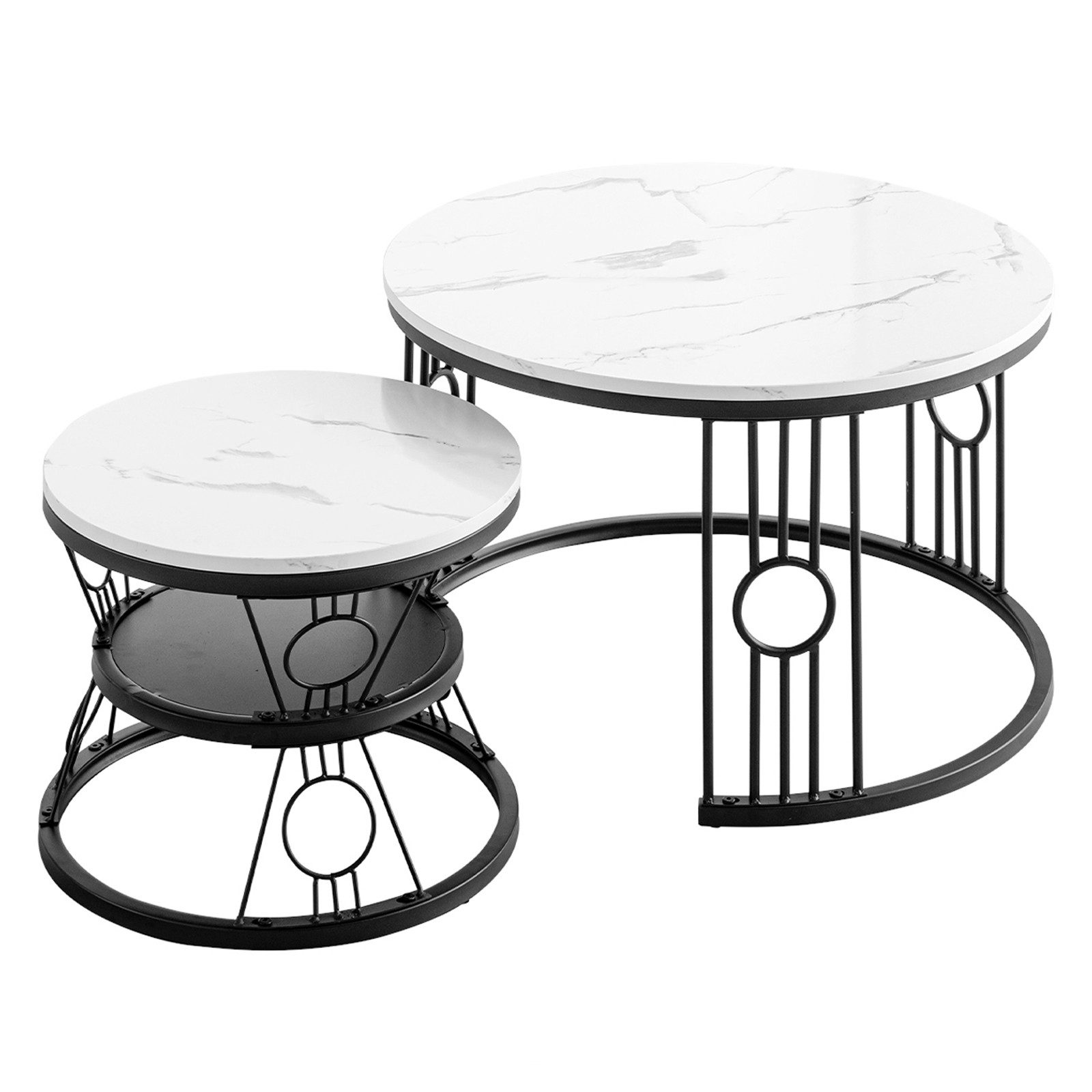 REDOM Couchtisch und 2er Set, Beistelltisch für Schlafzimmer Balkon (Solid günstig online kaufen