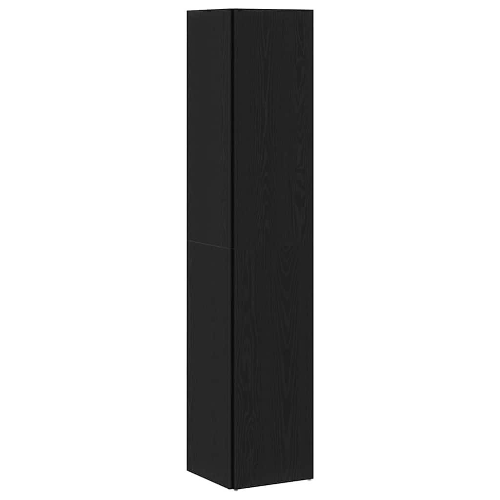 vidaXL Eckregal Eckregale 33 x 33 x 165 cm Holzwerkstoff Schwarz Eichen-Optik, 1-tlg. – Bild 4 von 5