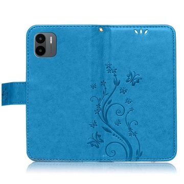 Numerva Handyhülle Bookstyle Flower für Xiaomi Redmi A1, Handy Tasche Schutzhülle Klapphülle Flip Cover mit Blumenmuster