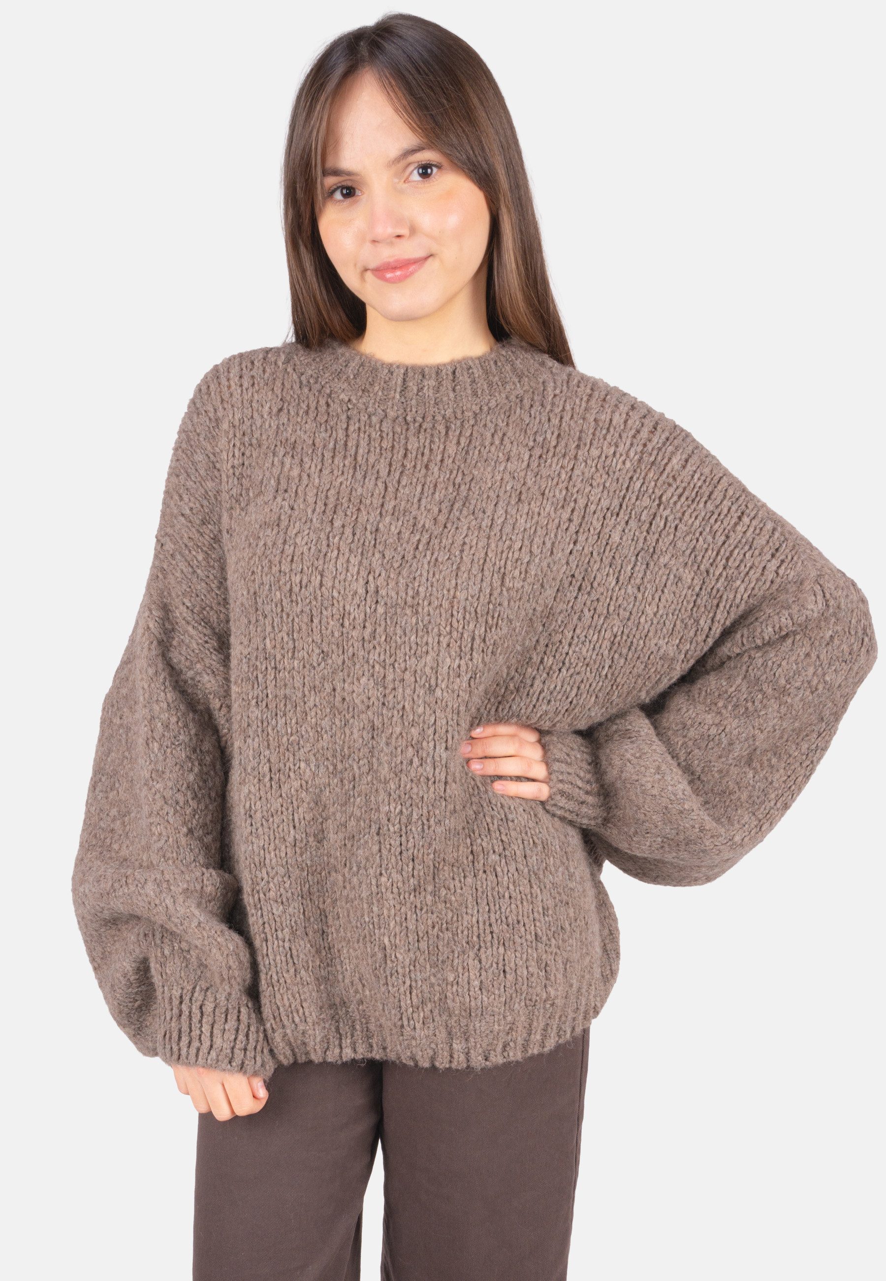 Seasons of April Rundhalspullover ADELINA Damen Strick Pullover Rundhals, One Size, Gr. 36–42, weich und locker