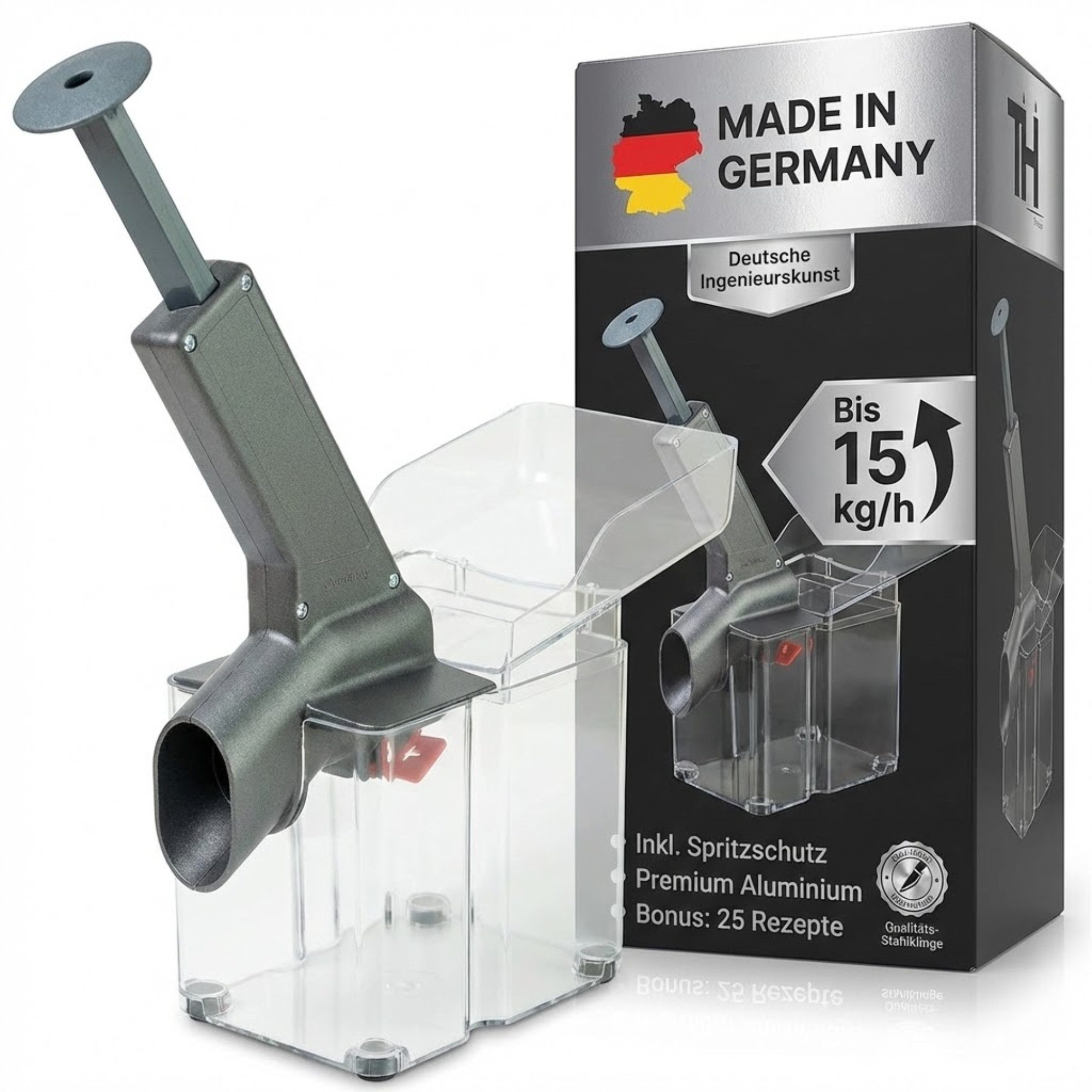 Thiru Entkerner für Kirschen mit hoher Entkernleistung, bis zu 15 kg/h, Kirschentkerner, Made in Germany, hohe Entkernleistung (bis zu 15 kg/h)