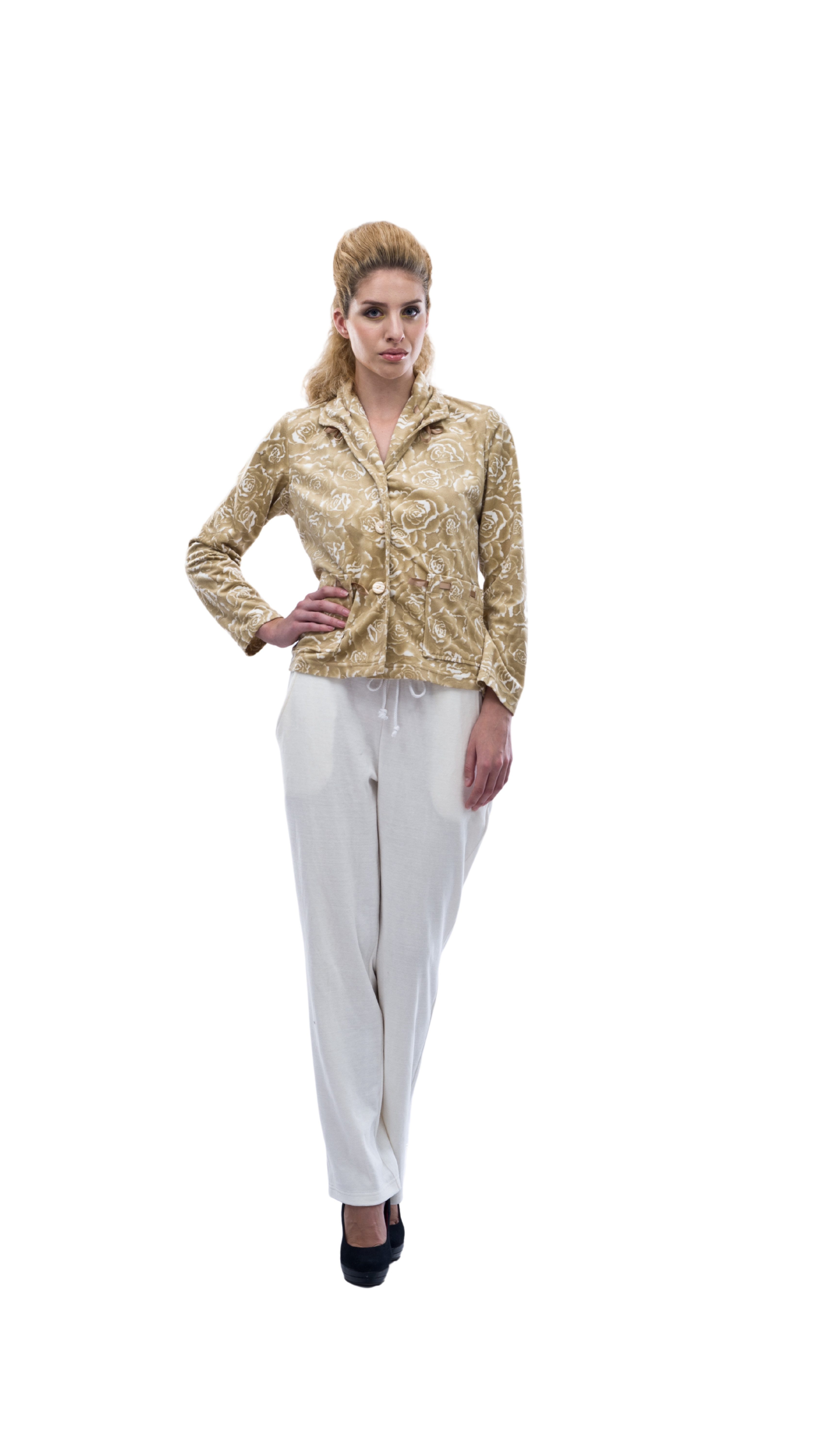 Hausanzug Damen Hausanzug EleganzKomfort Freitzeitanzug Sleepwear mit Hose