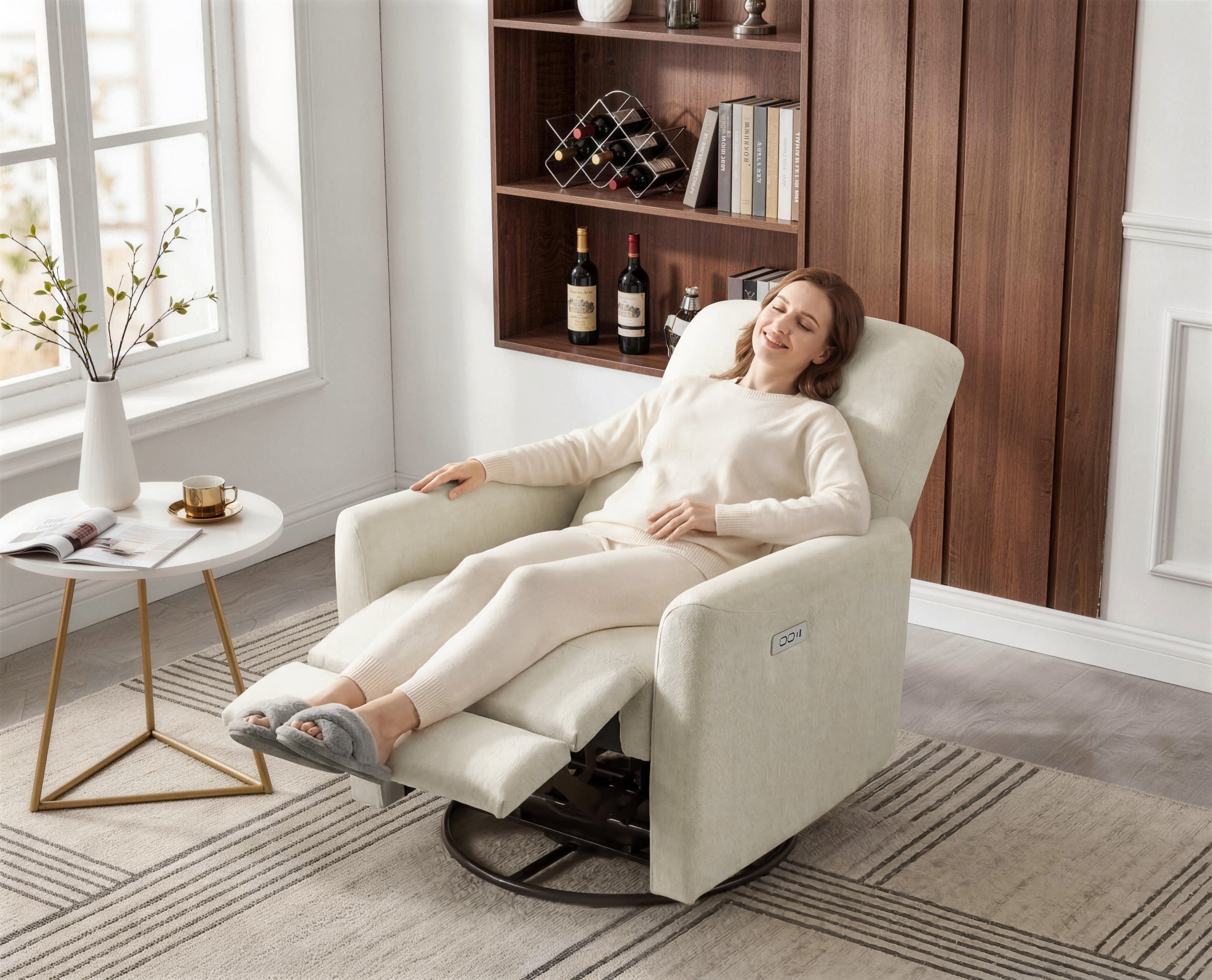 CHITA Relaxsessel (1 St), Elektrischer Funktionssessel, Fernsehsessel, OEKO-TEX®, 270° drehbar