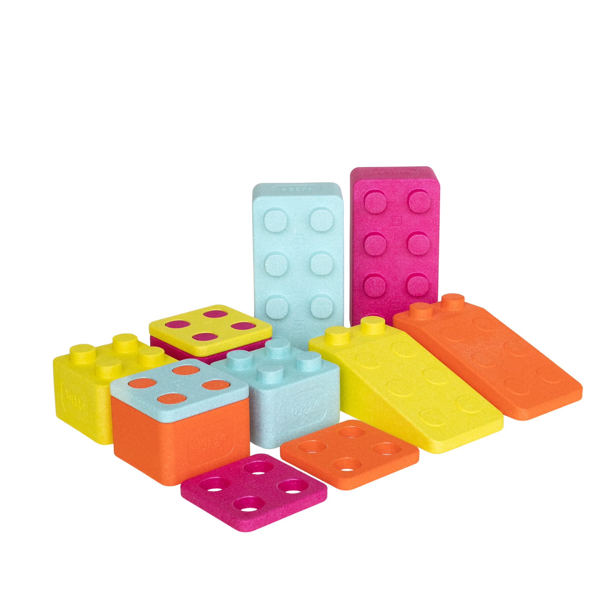 bygge Starterset "FARVESPIL" (12 Teile) Spielbausteine, (Starterset, Starterset), Made in Germany, teilweise aus recyceltem Material, 100% recyclebar