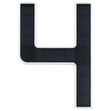 Paulmann LED Solarleuchte LED Solar Hausnummer 4 in Schwarz 0,2W 6lm IP44, keine Angabe, Leuchtmittel enthalten: Ja, fest verbaut, LED, warmweiss, Solarleuchten