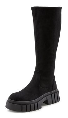 LASCANA Reißverschlussstiefel mit Profilsohle, Winterstiefel, Chunky-Sohle, langer Stiefel