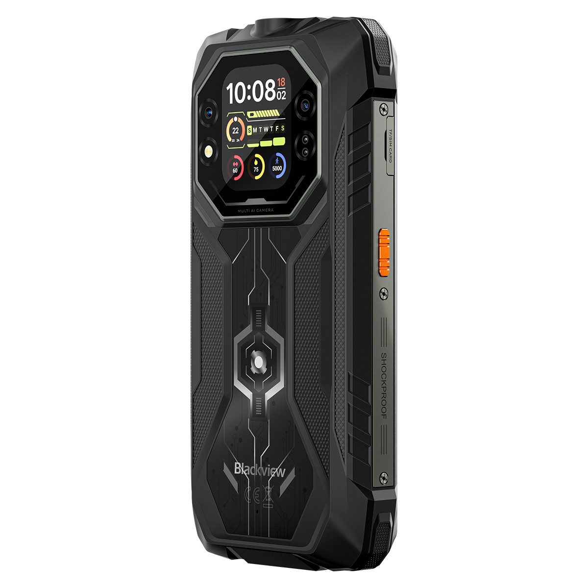 blackview ROCK 1 Android 16, 20 MP Nachtsicht, Dual-Display Outdoor Smartphone (16,66 cm, 256 GB Speicherplatz, 16 MP + 20 MP Kamera, Android 16, 6,56"+2.01", 256GB, 16MP+20MP Nachtsicht, 33W)