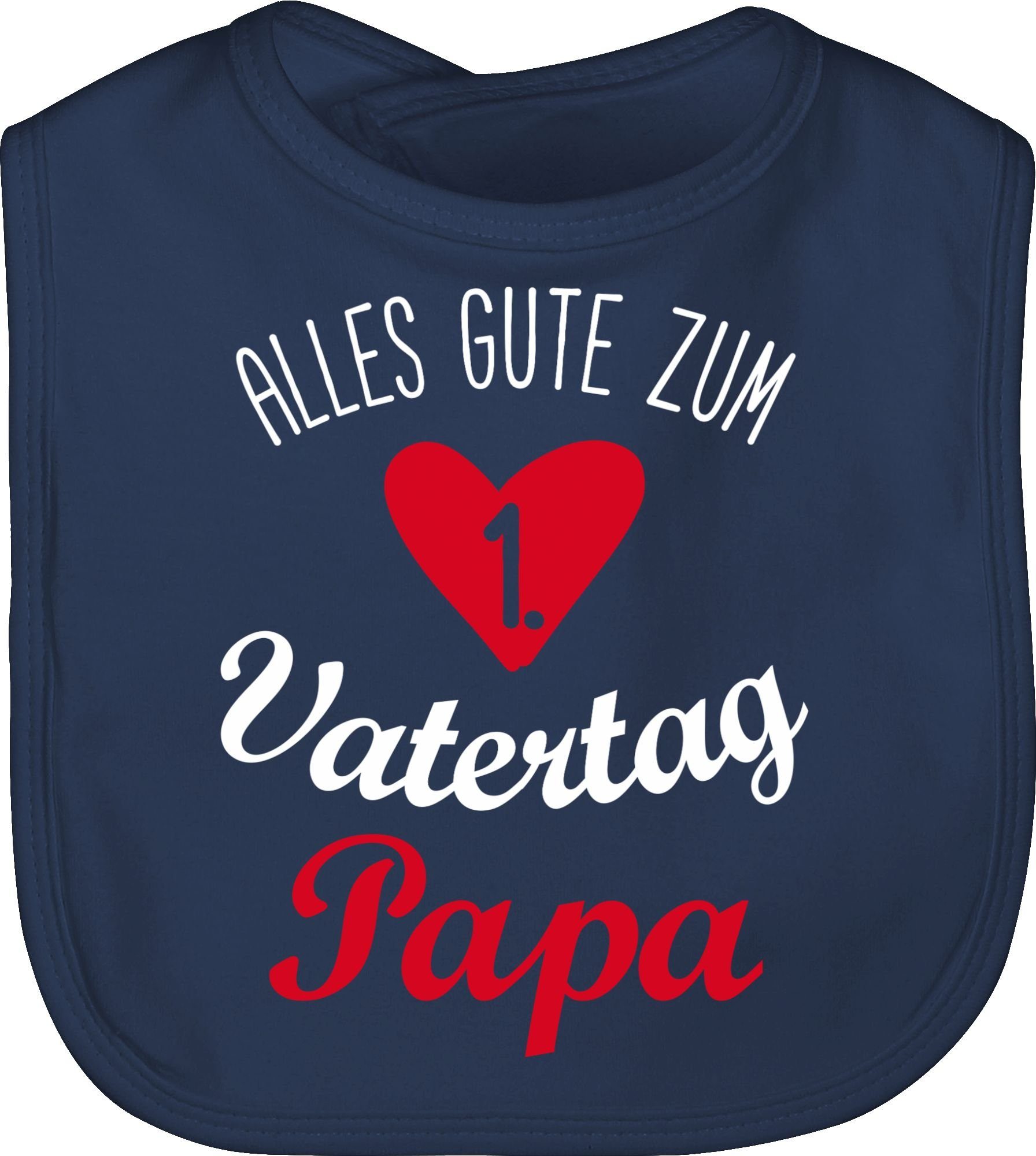 Vatertag weiß, Navy Lätzchen Blau 1 Baby Geschenk ersten Shirtracer zum gute Vatertag Alles