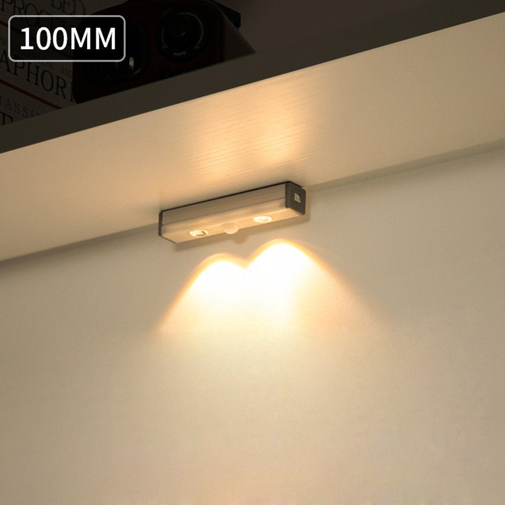 Küche,LED Unterbauleuchte MUPOO Licht, Bewegungsmelder, 2 Warmweiß Küchenunterbauleuchte,Schrankbeleuchtung Dimmbar Sensor Wiederaufladbar, LED LED-Unterbauleuchte mit Modi