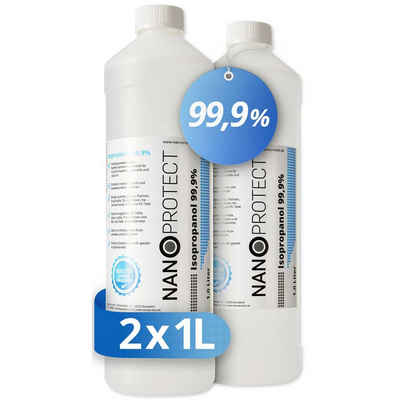 Nanoprotect Isopropanol 99,9% - 1 Liter Reinigungsalkohol (Doppelpack)
