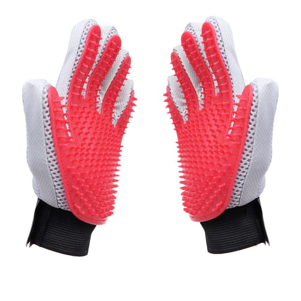 Ledander Fellpflegehandschuh Fellpflege-Handschuh, Hundepflegebürstenhandschuh mit 259 Spitzen, (2-tlg), Katzen Massagehandschuh für langes/kurzes Haar