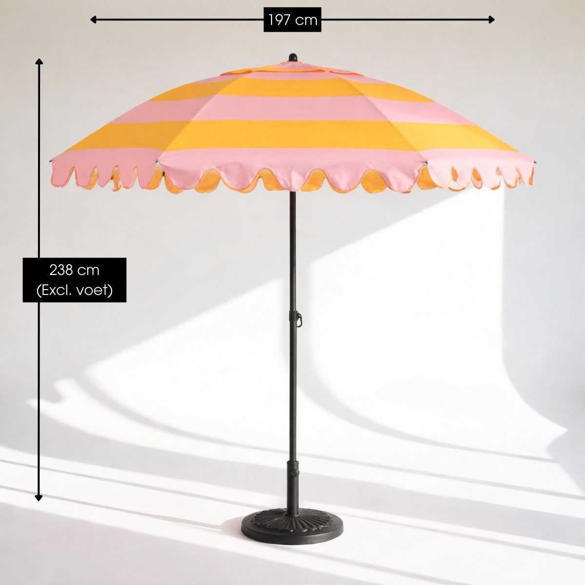 Mica Decorations Sonnenschirm Mica Decorations Neigbarer Sonnenschirm 238 x Ø195 cm – Bild 3 von 5