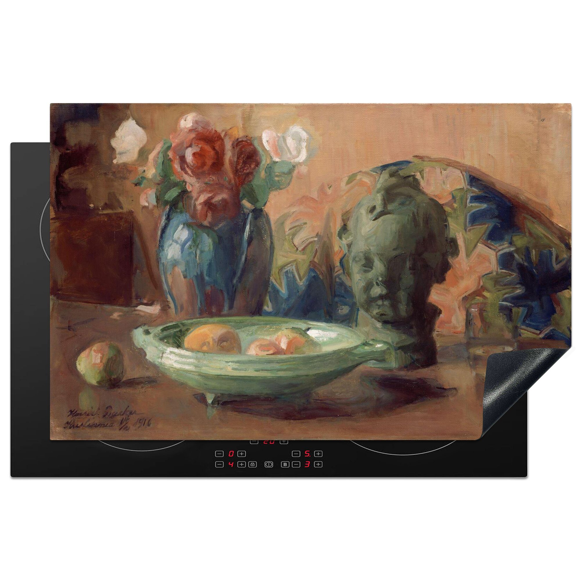 die - Ceranfeldabdeckung Vinyl, Gemälde Stilleben Harriet Schutz küche, 81x52 tlg), (1 von Induktionskochfeld MuchoWow cm, Backer, für Herdblende-/Abdeckplatte