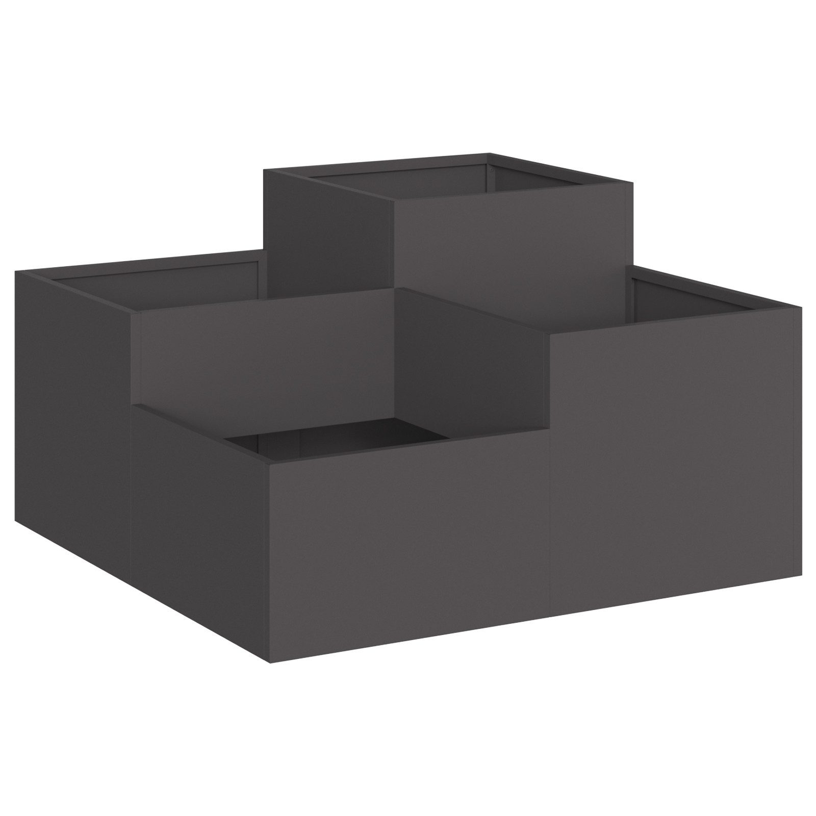 vidaXL Blumentopf Pflanzkübel 80x80x48 cm Schwarz günstig online kaufen