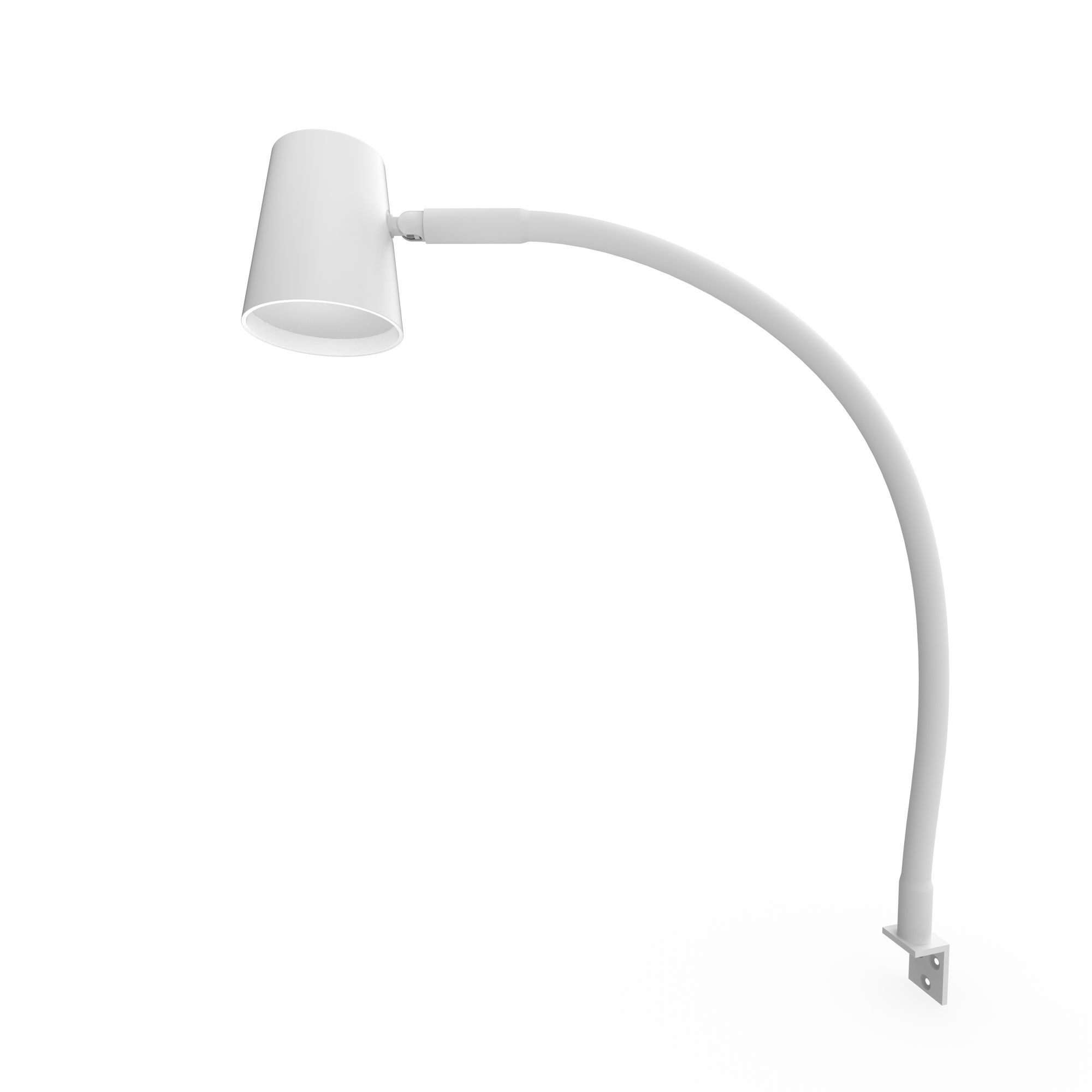 kalb Bettleuchte LED Leseleuchte weiß, flexibler Leuchten-Hals, dimmbar, 1er Set, warmweiß