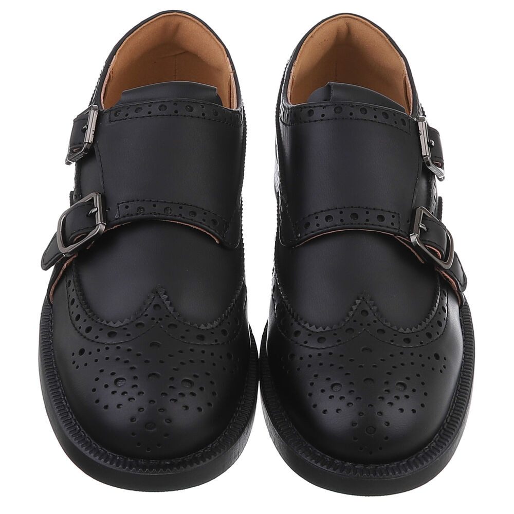 Ital-Design Damen Mokassins Freizeit Slipper (88930652) Blockabsatz Slipper in Schwarz