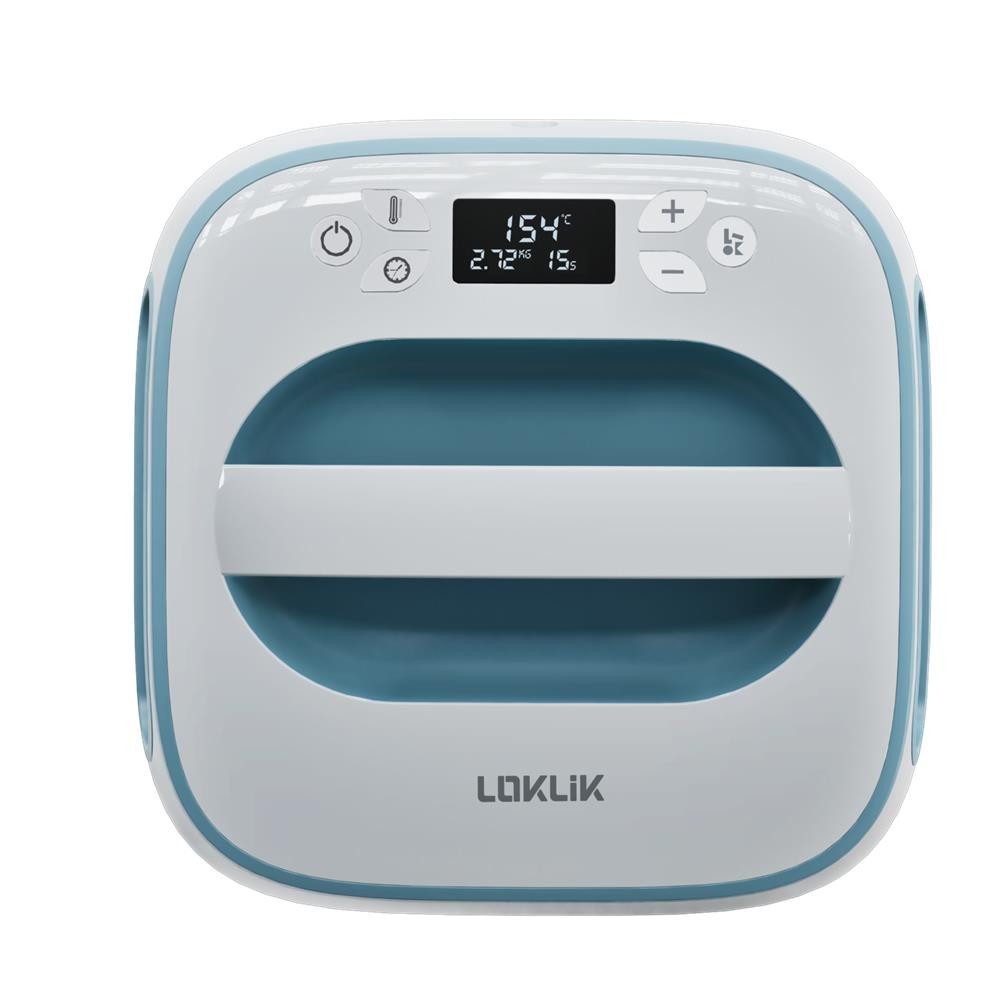 LOKLIK Reisebügeleisen Easy Heat Press denim blau, Transferpresse, 25,5 x 25,5 cm, Thermopresse