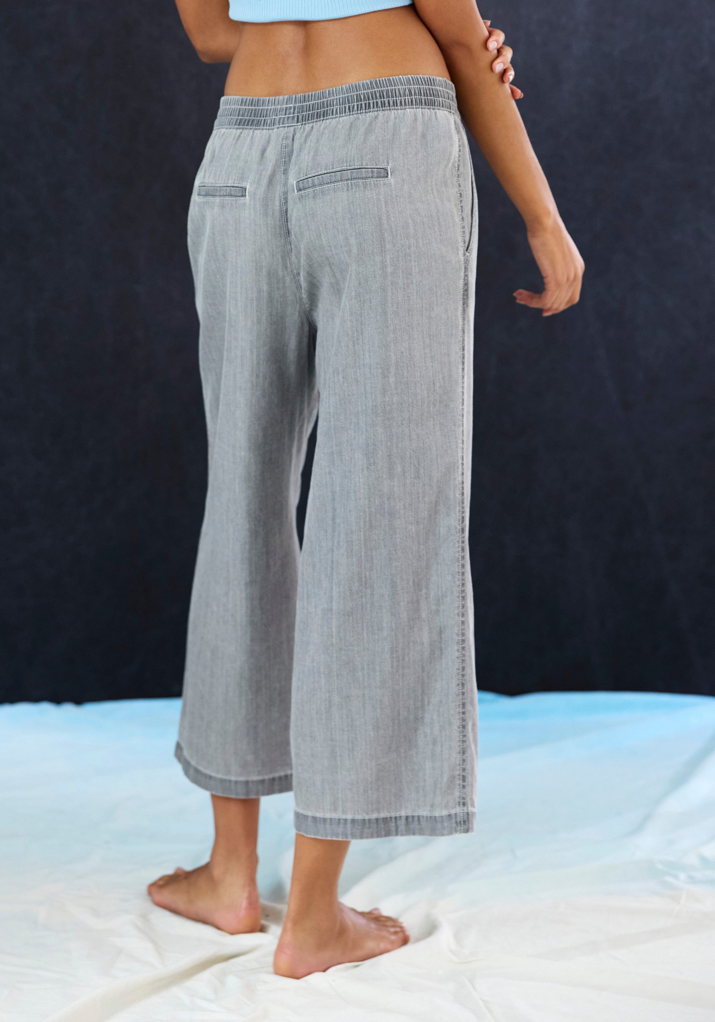 H.I.S Culotte weit geschnitten, in Denim Optik