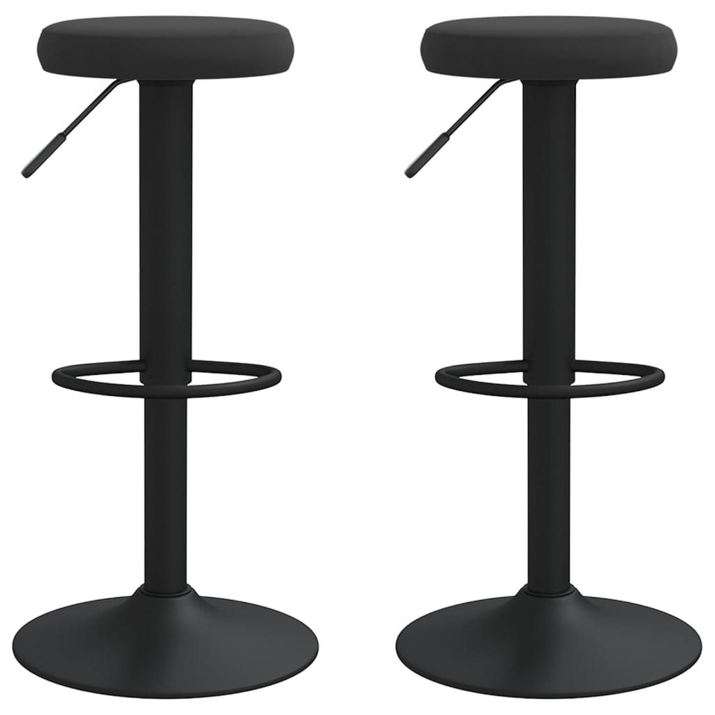 Barhocker Barhocker 2 Stk. Schwarz Samt