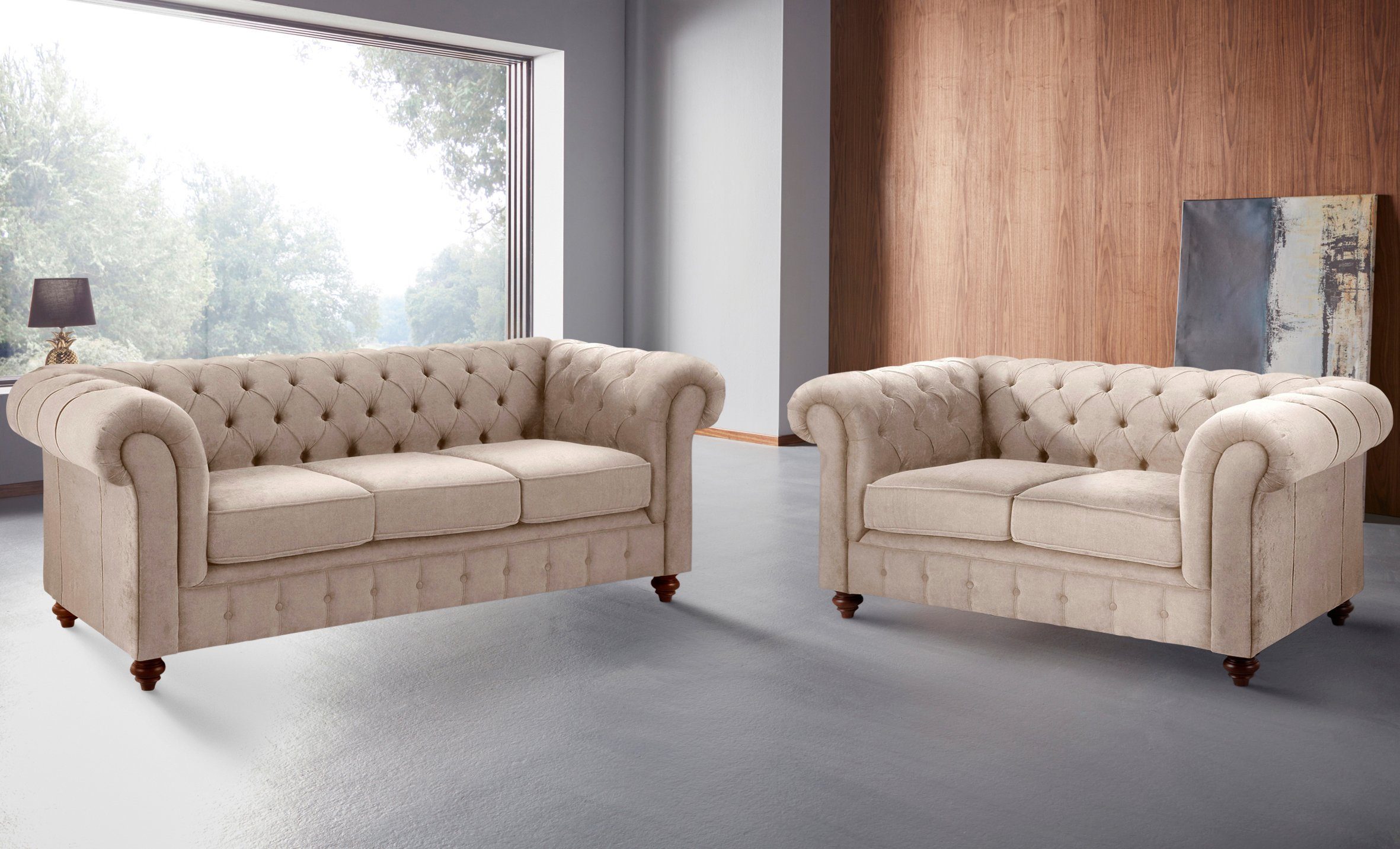 Home affaire Sitzgruppe Chesterfield, (2-tlg), hochwertige günstig online kaufen