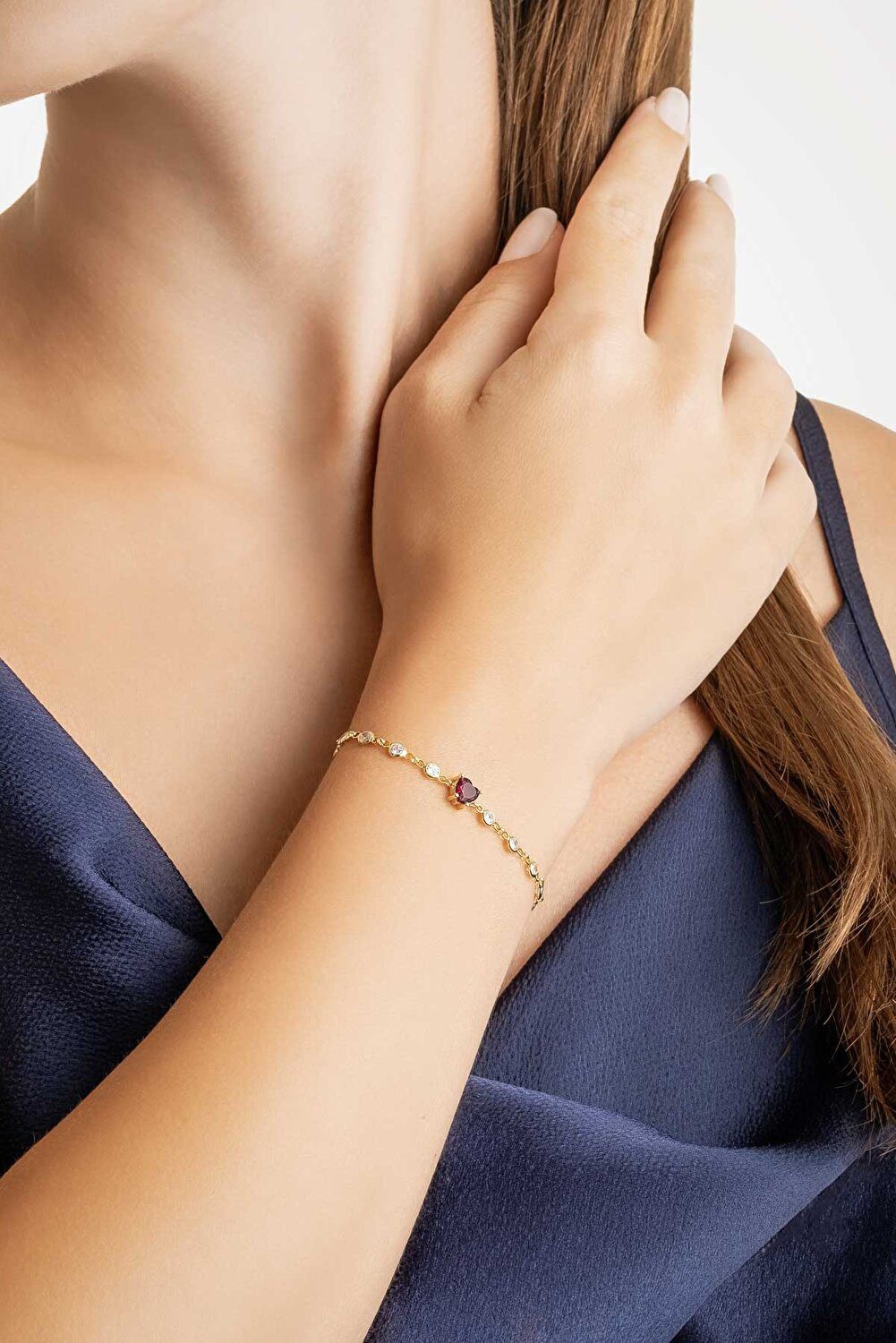 So CHIC... Armband Liebespfad 18K Gelbgold beschichtet 19 cm Silberarmband günstig online kaufen