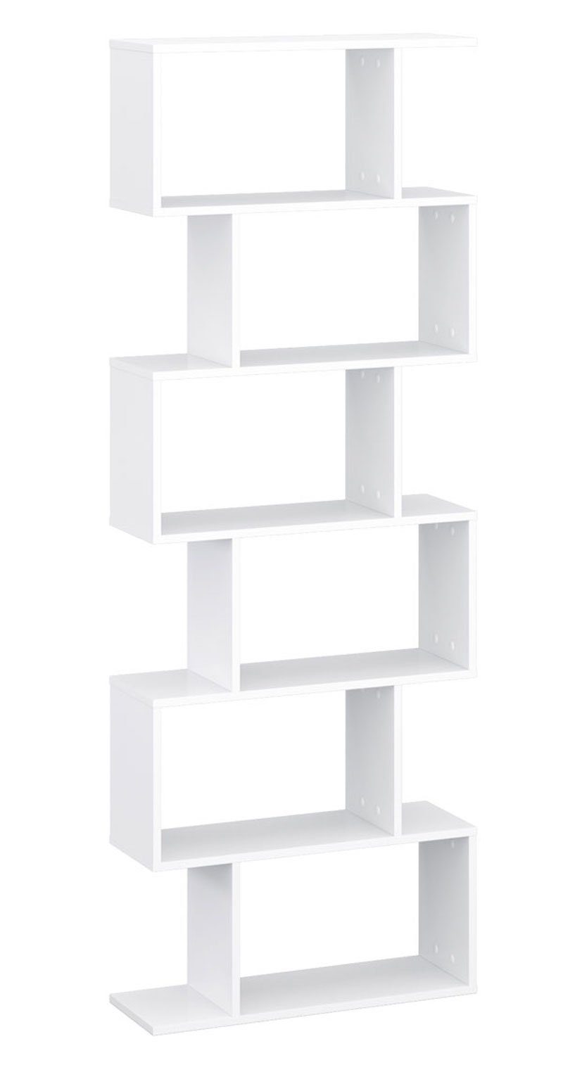 Bücherregal Split, Feldmann-Wohnen 70x23x192,5cm weiß