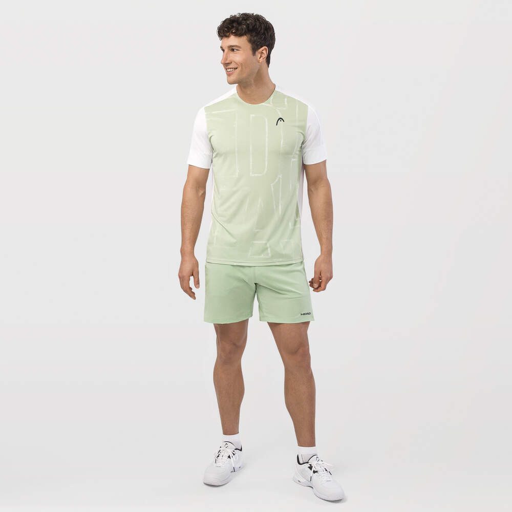 Head T-Shirt Play Tech II (atmungsaktiv, Mesh-Einsätze) weiss/grün Herren