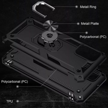 Numerva Handyhülle Schutz Hülle Outdoor für Xiaomi Redmi Note 11/11s, Panzer Hülle Bumper Case Cover