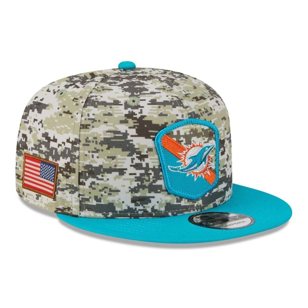 New Era Snapback Cap Snapback Cap 9FIFTY DOLPHINS Game 2023 Salute MIAMI to NFL Service