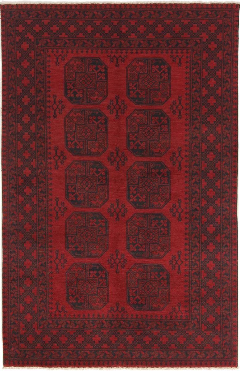 Orientteppich Afghan Akhche 154x241 Handgeknüpfter Orientteppich, Nain Trading, rechteckig, Höhe: 6 mm