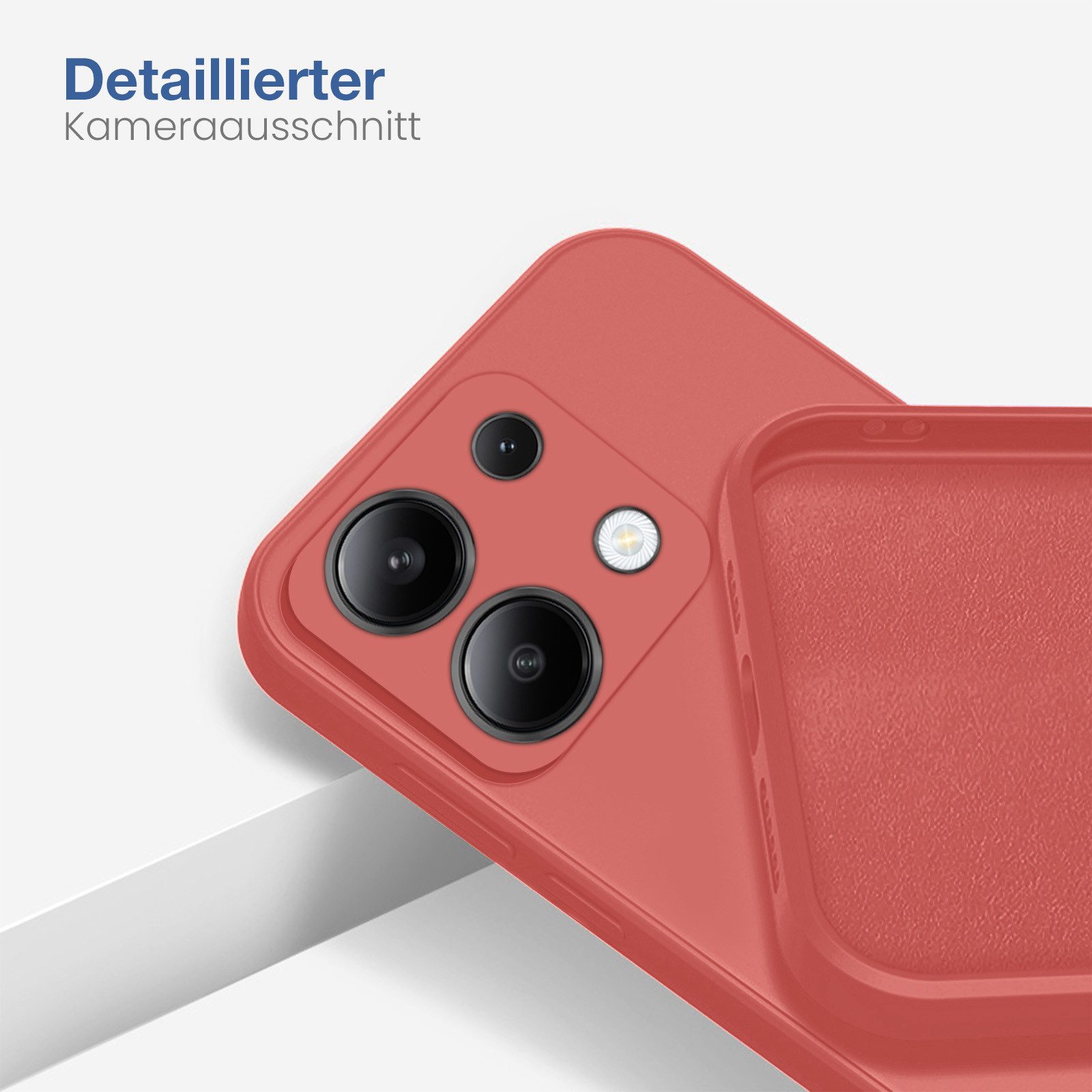 Tec-Expert Handyhülle SoftGrip Cover Hülle für Xiaomi Redmi Note 13 Pro 5G, Handy Case Bumper integrierter Kameraschutz flexibel