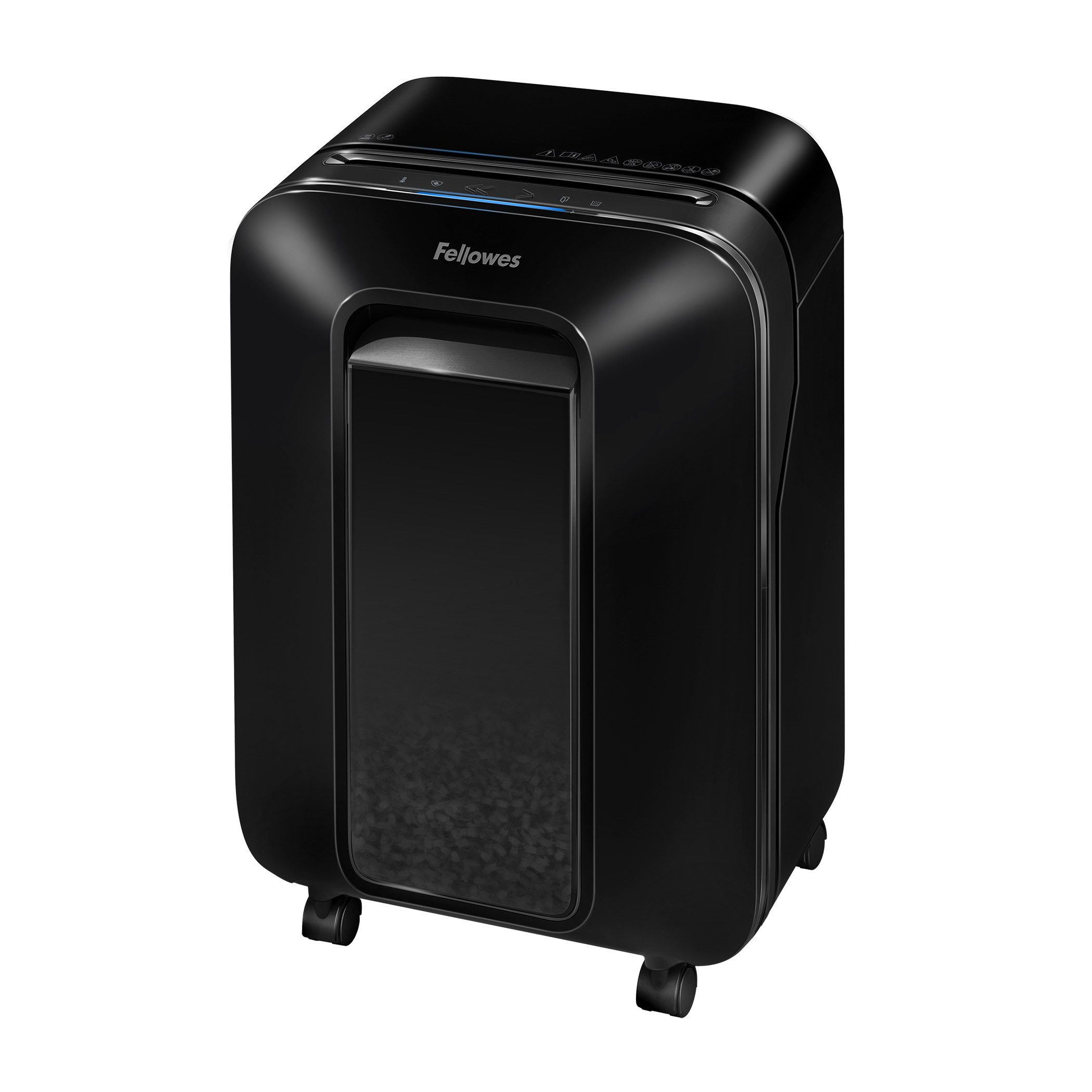 FELLOWES Aktenvernichter Fellowes Aktenvernichter LX211 Mikroschnitt 2x12mm P5 Weiß Rollen, SafeSense, IntelliBar, Schlaf Modus, Mikroschnitt P-5, 23L, Rollen