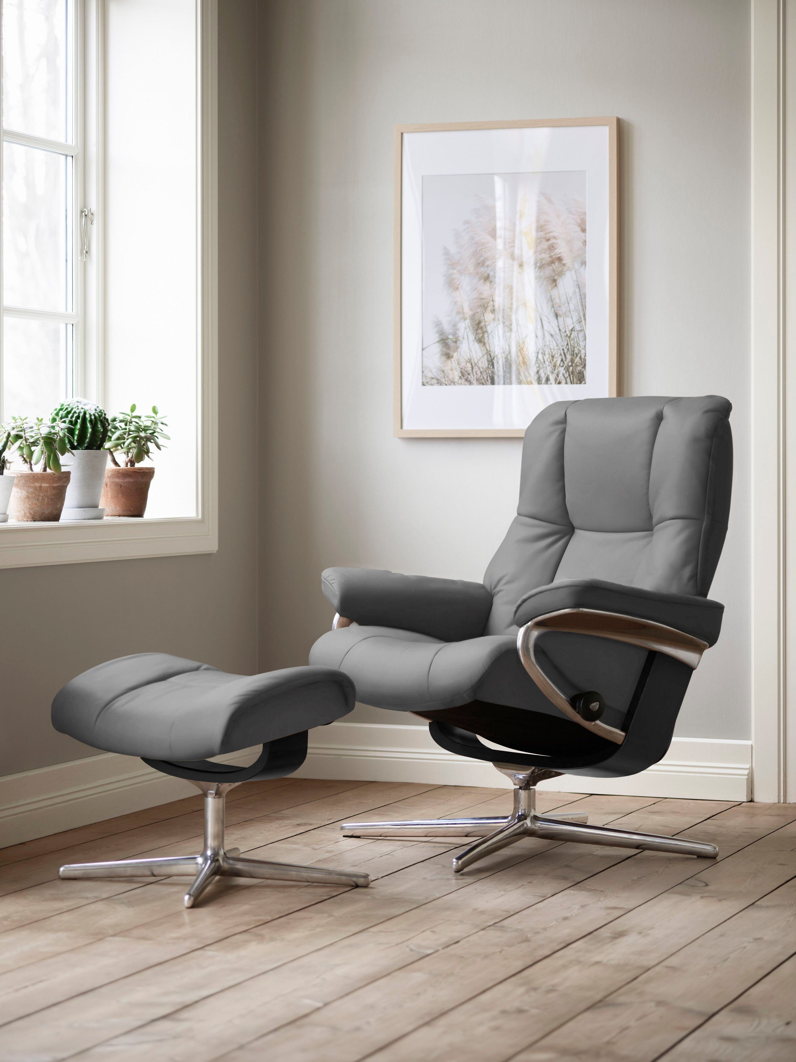 Stressless® Relaxsessel Mayfair, mit Cross Base, Größe S, M & L, Holzakzent Schwarz
